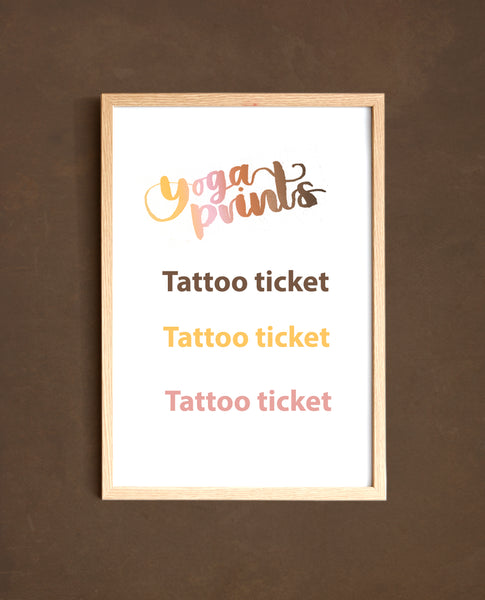 Tattoo ticket