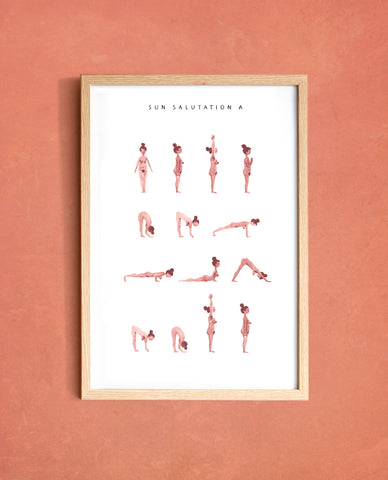 Sun Salutation A - Woman - Pink