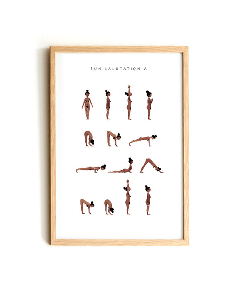 Sun Salutation A - Woman - Brown