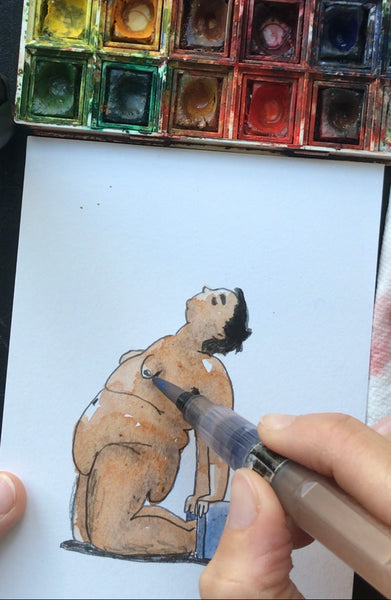 Ustrasana - Original painting