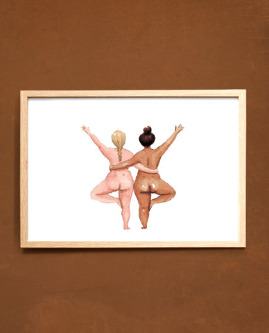 Couples tree pose