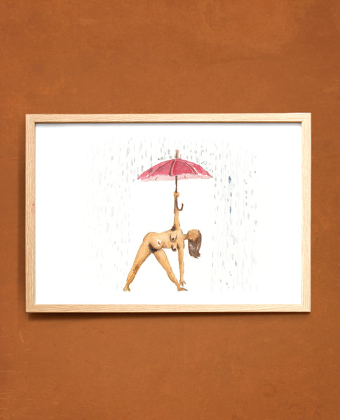 Trikonasana rainy