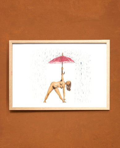 Trikonasana rainy