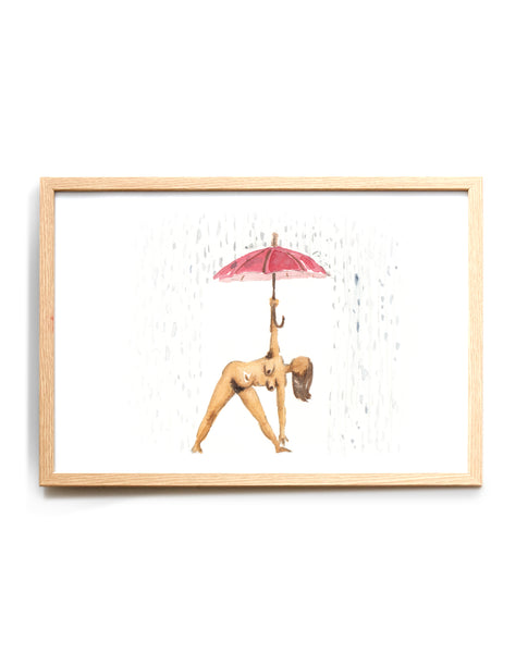 Trikonasana rainy